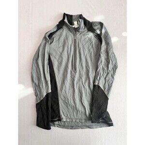 Smartwool Gray/Black Half Zip 1/2 Zip 100% Wool Womens Size - M
